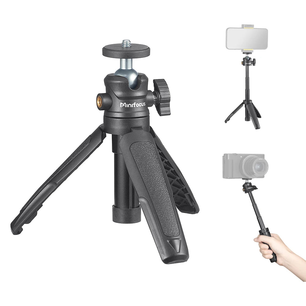 Mini treppiede per fotocamera piccolo Vlogging treppiede da viaggio 360 ° testa a sfera supporto da scrivania per Canon g7x per Sony Zv1 Webcam Smartphone