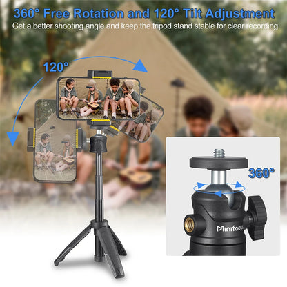 Mini treppiede per fotocamera piccolo Vlogging treppiede da viaggio 360 ° testa a sfera supporto da scrivania per Canon g7x per Sony Zv1 Webcam Smartphone