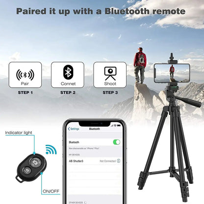 Treppiede per Smartphone supporto per treppiede leggero per fotocamera con supporto per telefono remoto Selfie Bluetooth fotografia Video