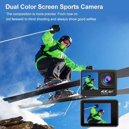 Action Camera 4K 60FPS 16MP 2.0 Touch LCD EIS Dual Screen wi-fi 170D 30m telecomando impermeabile 4X Zoom